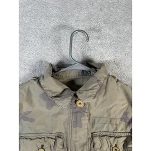 Hollister Vtg Womens Camo Cargo Utility Field Jacket‎ Cotton Size Lg Military thumbnail 12