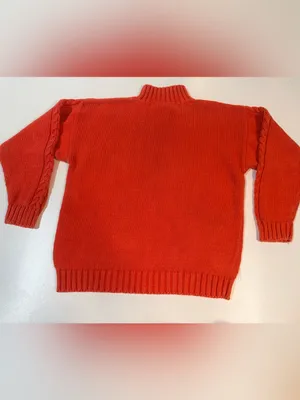 Nuovo Cable Knit Mock Turtleneck Sweater in Orange thumbnail 9