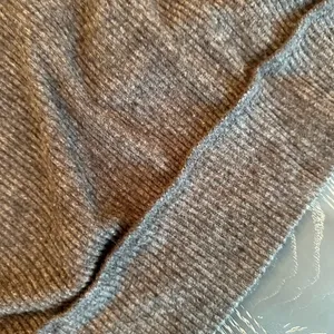 We The Free Free people waffle knit grey thermal crewneck small pullover thumbnail 7