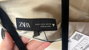 Zara gold backless halter cowl neck top thumbnail 4