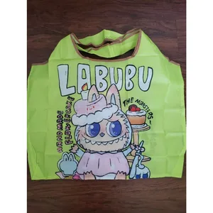 Labubu Chic Kawaii Retro Eco Friendly Trendy Packable Sturdy Reusable Nylon Bag thumbnail 2