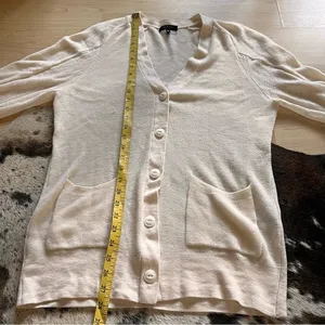RAG & BONE Cream‎ Fine Wool Button Front Cardigan Size XS thumbnail 7