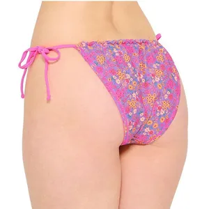Ninety Nine Tunnel Tie Reversible Hipster Swim Bottoms Size Large thumbnail 3