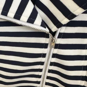 Lane Bryant Navy and White Striped Blazer Moto Zip 18 New thumbnail 4