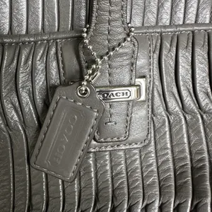 Coach Taylor‎ Gathered Leather Alexis Carryall Tote F25252 Grey Shoulder Handbag thumbnail 3