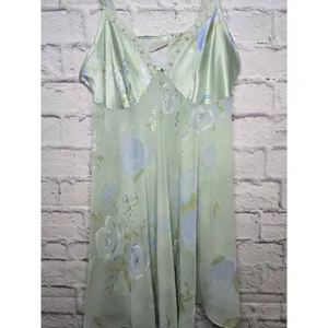 Vintage Secret Treasures floral y2k green babydoll slip lingerie medium. thumbnail 4
