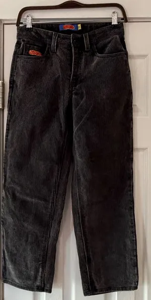 Empyre Grey Corduroy Straight Leg Skate Pants Women‎ 25 EUC thumbnail 1