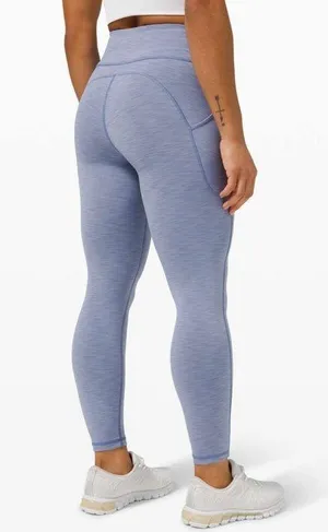 Lululemon Invigorate High Rise Tight 25” Heathered Water Drop Gym Running Size 8 thumbnail 2