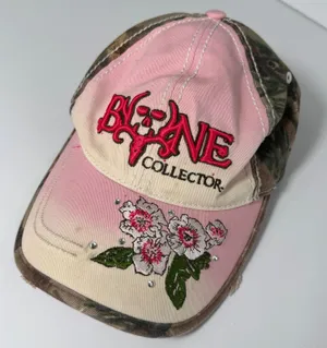 Vtg Y2K‎ Bone Collector Camo Pink Grunge Floral Hat Cap Adjustable thumbnail 1
