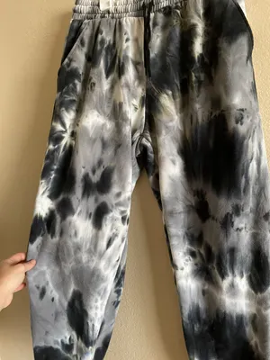 Black Tie Dye Joggers Size L thumbnail 3