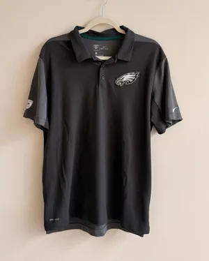 Nike NFL Philadelphia Eagles Men's Black Polo Shirt thumbnail 1