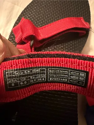 Kids Red and Navy Adjustable Strap Sandals thumbnail 3