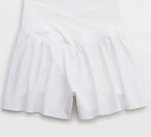 OFFLINE By Aerie Real Me Crossover Flowy Short White High-Waist thumbnail 1