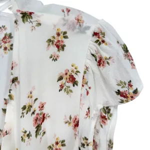 Reformation Devon Floral Wrap Mini Dress Women XS Cream Cottagecore Coquette thumbnail 6