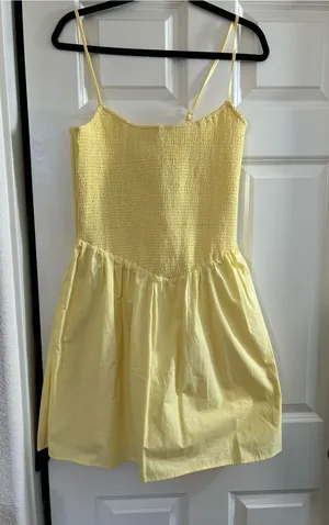 Abercrombie Dipped-Waist Smocked Mini Dress thumbnail 1