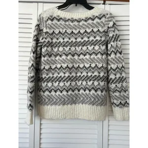 LOFT Fair Isle Geometric Pattern Knit Sweater Women's Size SP‎ Wool Blend thumbnail 4