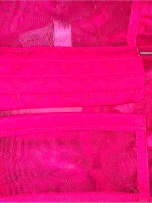 Auden Neon Pink Longline Lace Bustier Bralette thumbnail 5