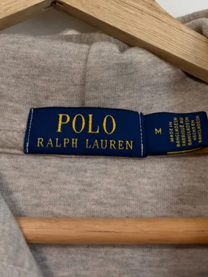 Polo Ralph Lauren Cream Oversized Hoodie Size Medium Embroidered thumbnail 3