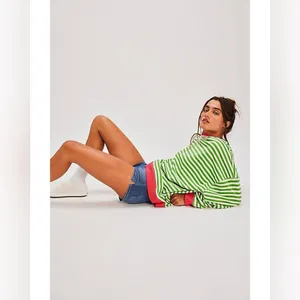 Free people Classic Striped Oversized Crewneck thumbnail 4