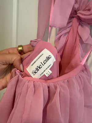 Selfie Leslie Santiago Cut-Out Ruffle Dress Blush thumbnail 8