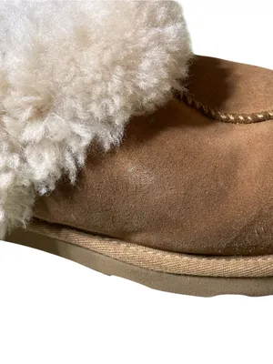 UGG Coquette Suede Sheepskin Slippers Chestnut Women's Size 6 Lug Sole 5125 Warm thumbnail 6