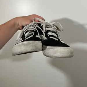 Vans Shoe Old Skool Warp Women 8.5 Men 7 Black White Canvas Sneakers thumbnail 6