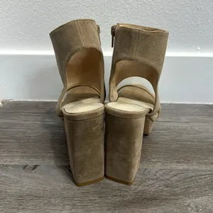 oasis society Chunky Heel Tan Size 7.5 thumbnail 4