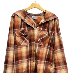 Carhartt Women's Hooded Flannel Shirt Brown Multi Plaid size XL (16/18) thumbnail 6