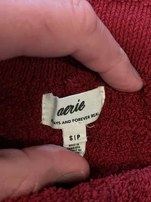 Aerie Pants Womens Small Red Fuzzy Knit Wide Leg Cozy Lounge Sweatpants thumbnail 8