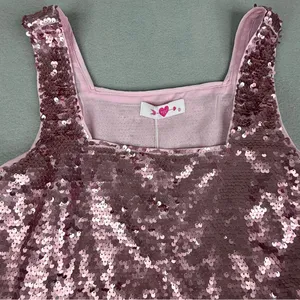 BuddyLove Sugar Pink Sequin 2 Piece Crop Top Mini Skirt Set XS NWT thumbnail 2