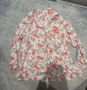 TOP ONLY Valentines Roller Rabbit long sleeve pjs  thumbnail 1