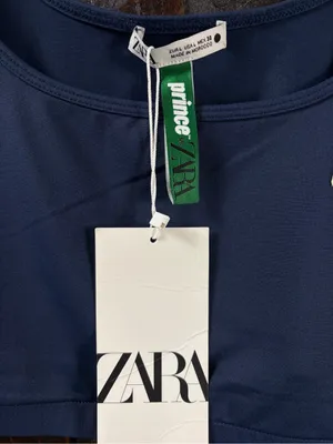 ZARA x Prince Blue Crop Top NWT LARGE thumbnail 4