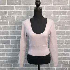 NWT Abercrombie & Fitch Ribbed Slim Corset Sweater‎ Women’s Size Medium thumbnail 4