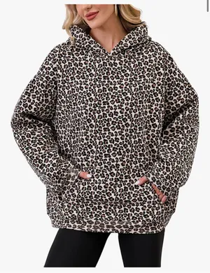 Amazon Cheetah print hoodie thumbnail 3