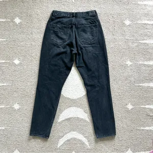 American Eagle Black High Waisted Mom Jeans Size 8 Long thumbnail 8
