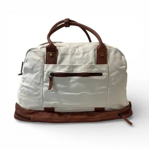Bolosta Canvas Weekender Duffle Bag Shoe Compartment Travel Overnight Tote thumbnail 12