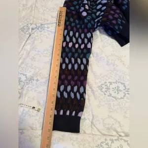 Koche Cropped Polka Dot Sweater Womens size large FLAWED‎ Black thumbnail 7