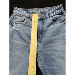 American Eagle Outfitters Womens Mom Jeans‎ Light Wash Distressed High Rise Size thumbnail 4