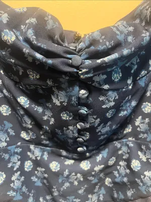 HOUSE OF CB Savia Sapphire Floral Print Bodysuit, Size L thumbnail 4