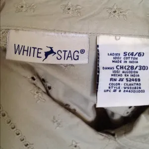 FINAL MARKDOWN Ladies White Stag LS Embroidered Blouse small thumbnail 6