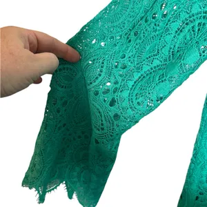 Lilly Pulitzer Green Medallion Lace Long‎ Sleeve Shift Dress Womens Large L thumbnail 6