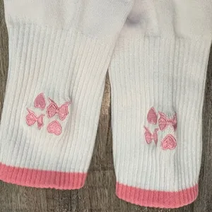 Non-Slip Heart Socks - Pink and Red Bows and Cherries thumbnail 3