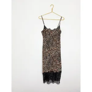 Revolve Loba Jacinta Slip Midi Dress Size Medium Leopard Lace Cocktail Wedding thumbnail 4