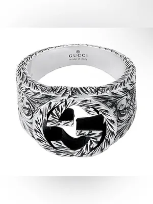 Gucci GG Logo Sterling Silver 925 Ring Unisex 445302 thumbnail 2