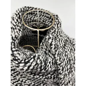 Blank NYC Boucle Knit Motorcycle Moto Jacket Black White Women’s Size XS thumbnail 10
