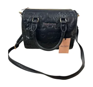 Juicy Couture Best Sellers Fame Satchel Liquorice Black Embossed Crossbody NWT thumbnail 1