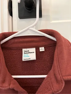 Aritzia TNA Cozy Fleece Boyfriend Button Up thumbnail 2