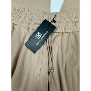 Sarin Mathews Womens Wide Leg Lounge Pants Camel Tan High Waist‎ Drawstring L thumbnail 6
