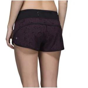 Lululemon Speed Shorts Size 6 Star Crushed Black Cherry Running Pockets Fitness thumbnail 3