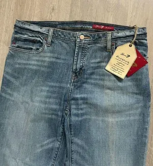 Seven7 Jeans Womens 16 Blue Denim Bootcut High Rise Whiskered Outdoors thumbnail 3